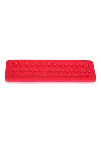 Silikon Zincir Kalp Kalıbı - 26x8 Cm Çok Renkli