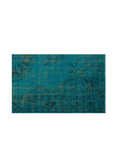 El Dokuması Vintage Yün-pamuk Turkuaz Halı 23734 172 X 278 Cm