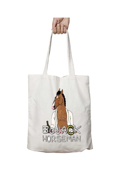 Art Hediye Bojack Horseman Animasyon İki Taraf Kalıcı Yıkanabilir Okul Plaj Omuz Bez Çanta Çok Renkli