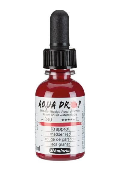 Schmincke Aqua Drop Sıvı Suluboya 30ml - Madder Red