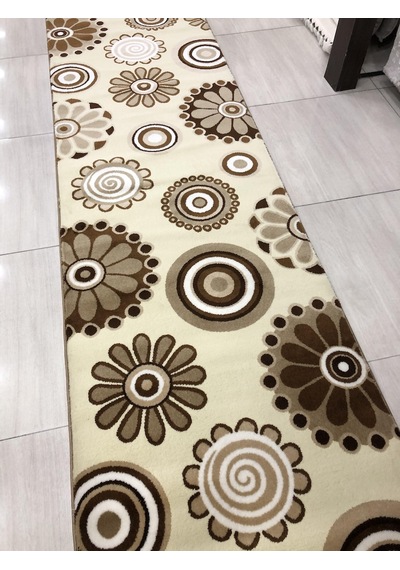 Saray Halı Irmak 11541 R 80X300 Kahve Krem 3 Metre Yolluk !