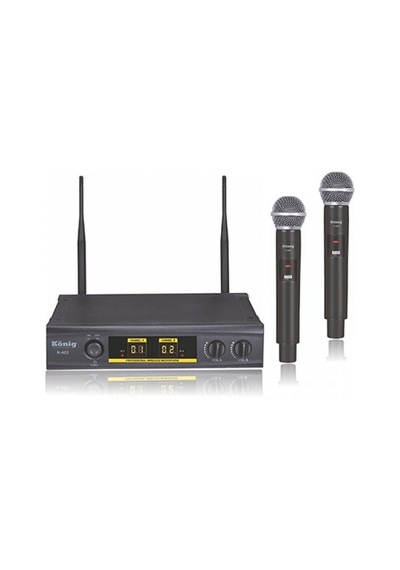 König K-402 E-E Uhf Çift Kanal 2'li El Mikrofonu