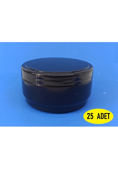 Boş Kozmetik-Krem-Pomat Kutusu Krem Kavanozu 25 Adet 100 ML Siyah