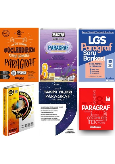 8.sınıf 2024-2025 Paragraf 6 Kitap Set