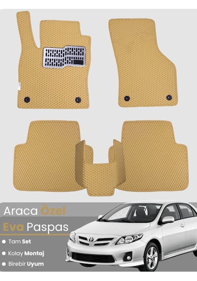 Toyota Corolla E140 2007-2012 Uyumlu Eva Paspas Tam Set Oto Paspas,araca Özel,su Geçirmez
