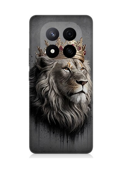 Xiaomi Redmi Note 14 Pro Plus Uyumlu Kral Aslanın Gururlu Bakışı Desenli Silikon Kılıf Çok Renkli
