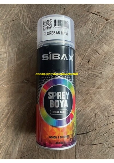 Sibax 400ml Akrilik Floresan Mavi Sprey Boya Mavi Renk Efekt Sprey Boya