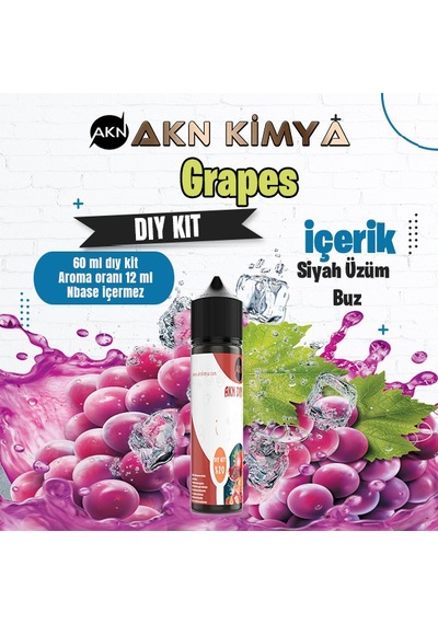 Grapes Dıy Kit Siyah Üzüm Buz Gıda Aroması %20 Oranda Aroma İçerir Hazır Değildir 60 Ml