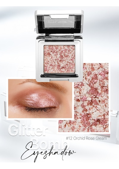 Mücevher Parlaklığında Yoğun Pigmentli Tekli Far Cre'ars Glitter Bomb Eyeshadow 12 Orchid Rose Gleam 71835331