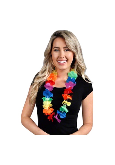Rengarenk Hawaii Boyun Çelengi Havai Partisi Kolyesi 1 Adet 5680