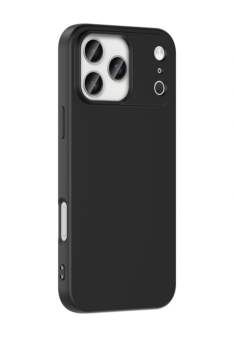 Apple Uyumlu iPhone 17 Pro Max Kılıf Lansman İçi Kadife Kamera Korumalı Mara Silikon Kılıf-siyah Siyah