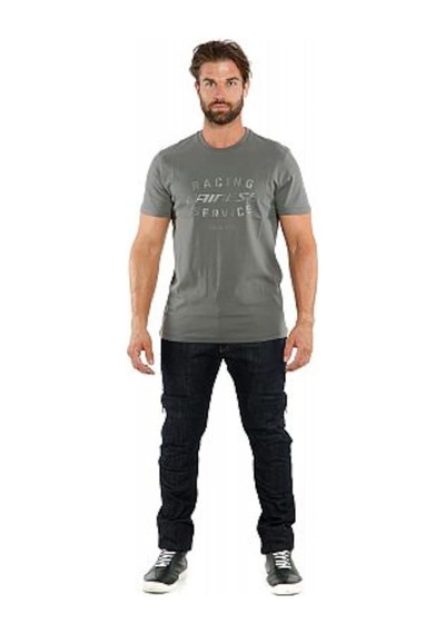 Dainese Racing Service Kısa Kol Tshirt Gri