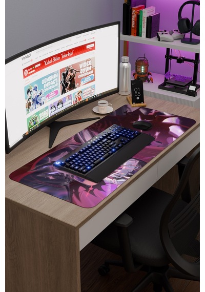 Durin Genshin Impact Anime Oyuncu V2 - 90x40 Xxl Gaming Mouse Pad Fare Altlığı