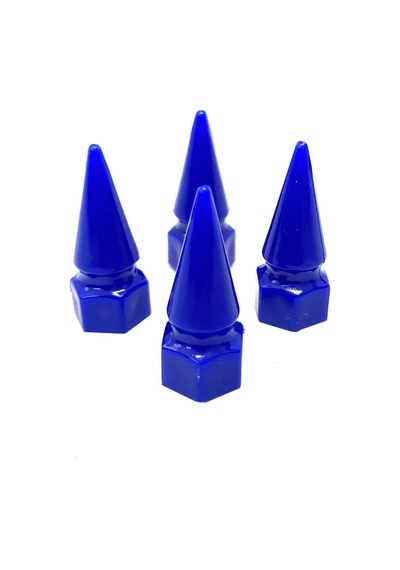 Trobus Oto Sibop Kapağı Sivri Plastik 4'lü Set 32 Mm Mavi