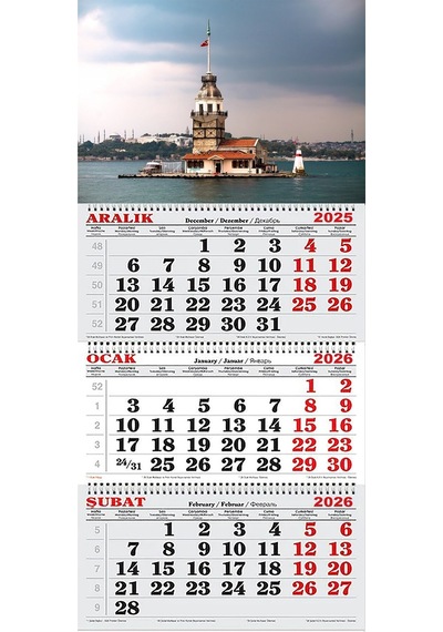 2026 Yılı Gemici Takvimi-kız Kulesi