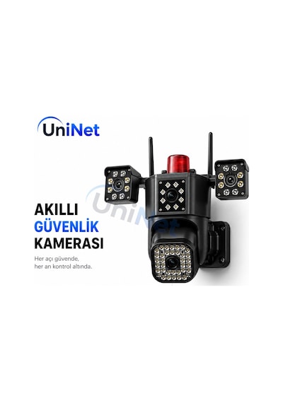 Uninet 12v 4g Sım Kartlı Dış Mekân Güvenlik Kamerası Gece Görüşlü, Hareket Algılamalı, Çift Yönlü Ses Özelliği