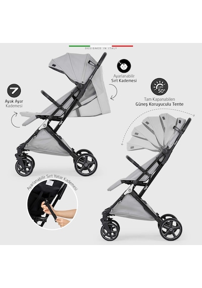 Elele Flight 2 Kabin Tipi Travel Sistem Bebek Arabası Bej