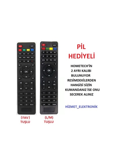 Hometech Ht-1010-1020-1050-1100-1200 Hd Uydu Kumandası Mrt8525 Fav Tuşlu