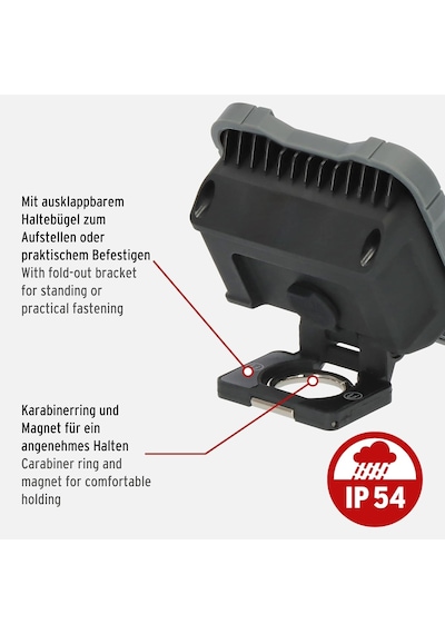 Şarj Edilebilir Led Çalışma Lambası Sh 1000 Ma 1000lm, Ip54, Mıknatıslı Ve Çıtçıtlı Şarj Edilebilir Led Çalışma Lambası, Sağlam Gövde