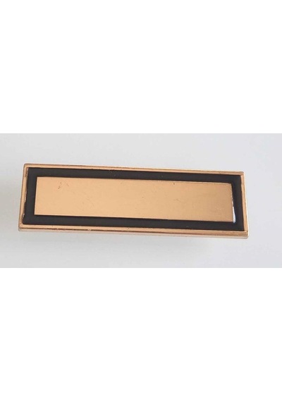 Angel Çanta Aksesuar Siyah Çerçeveli Light Gold Plaka Süs