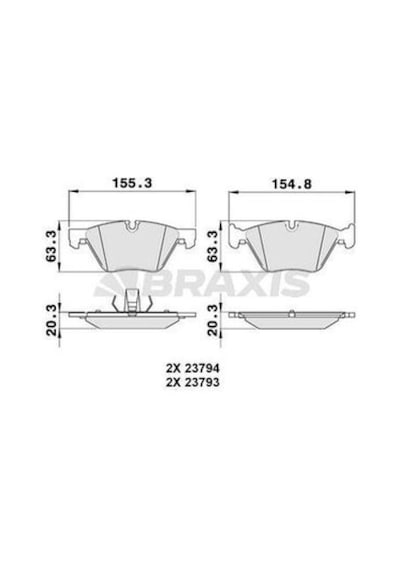Braxis Aa0143 Fren Balatası Ön Bmw F10 F10 34116858047