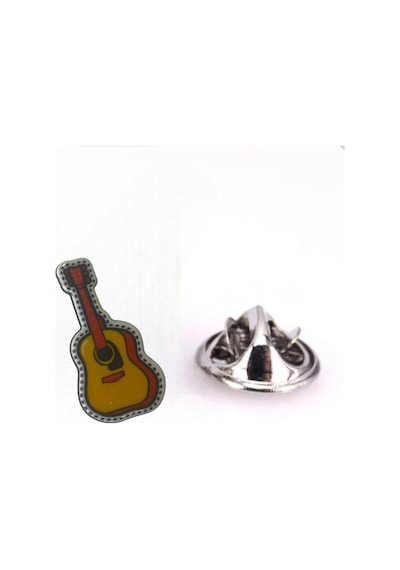 Herşey Nota Gitar Yaka İğnesi Rozet Çok Renkli