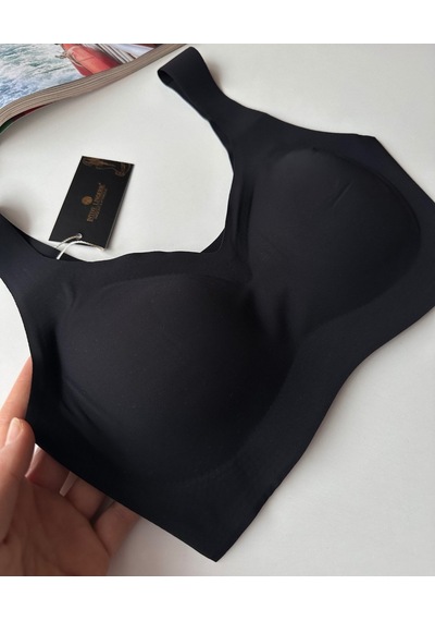 Carla Balensiz Dikişsiz Push-up Invisible Ice-silk Görünmez Süt Siyah