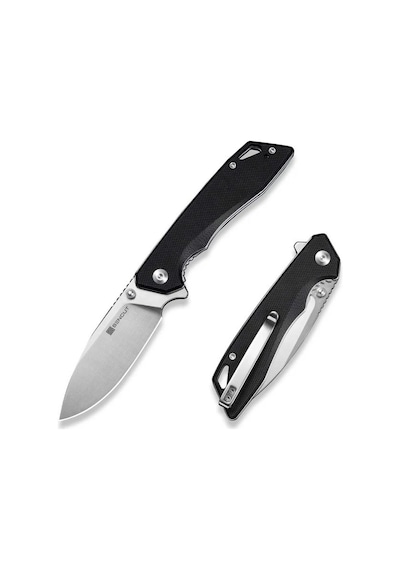 Sencut Stratex Black G10 Handle Satin Finished 9cr18mov Blade Kamp Çakı Siyah
