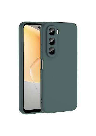 Maks Technology İnfinix Hot 60i 4g Kılıf Mkst Mara Lansman Kapak - Koyu Yeşil