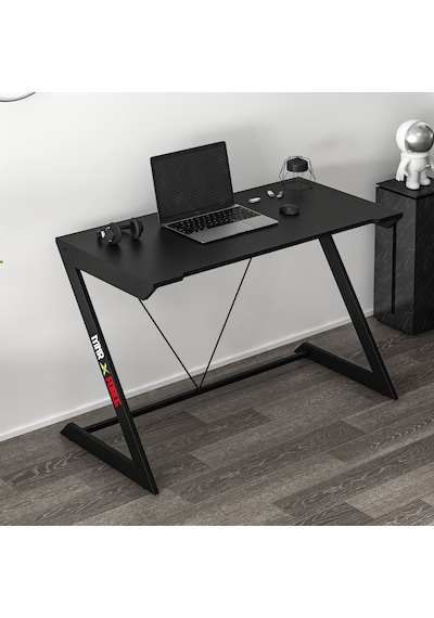 Zoned Metal Ayaklı Gaming Oyuncu Masası - Siyah