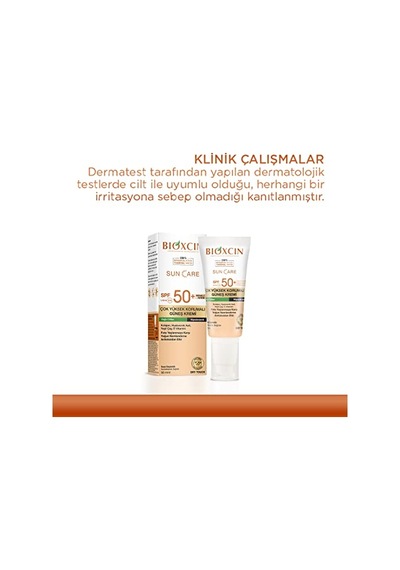Bioxcin Sun Care Çok Yüksek Korumalı Yağlı Ciltler Için Renkli Güneş Kremi Tinted Spf 50+ 50 Ml