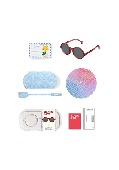 Olivio&co Classic Round Junior Güneş Gözlüğü - Sardine Coral Çok Renkli