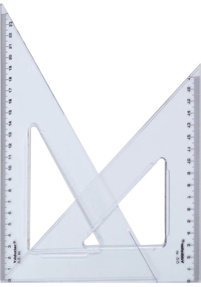 Yılldızlar 45-60 Derece Ekonomik Gönye Seti 30 CM Kod.136