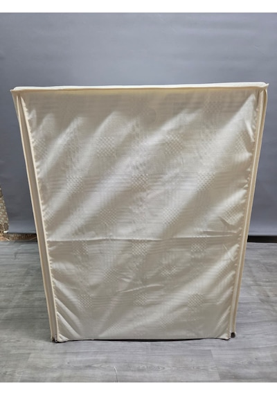 Polyester Krem Kare Desenli Kumaş Çamaşır Makinesi Örtüsü Leke Tutmaz, Su Geçirmez Modern Tasarım Bej