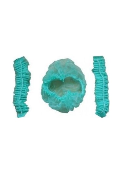 Yeşil Tek Kullanımlık Bone 52 CM 100'lü
