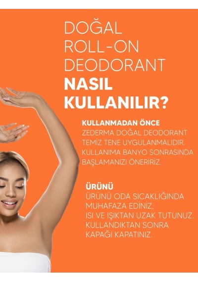 Zederma Doğal Roll-on Deodorant Portakal