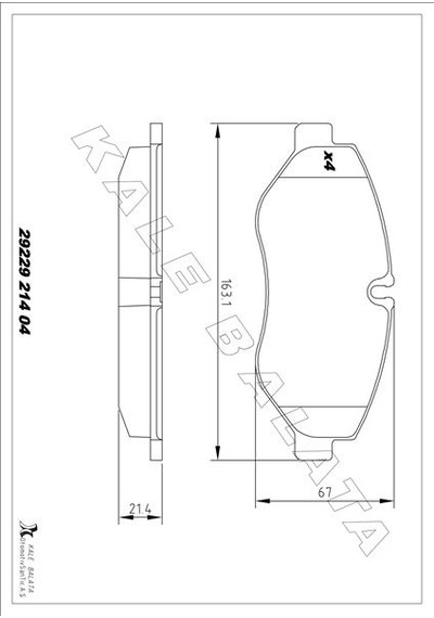 Kale-balata Ön Balata Daıly Iıı 2.3-3.0 06 3.5 Ton Üzeri 29229-a00-00-kd11 42555881 42561355