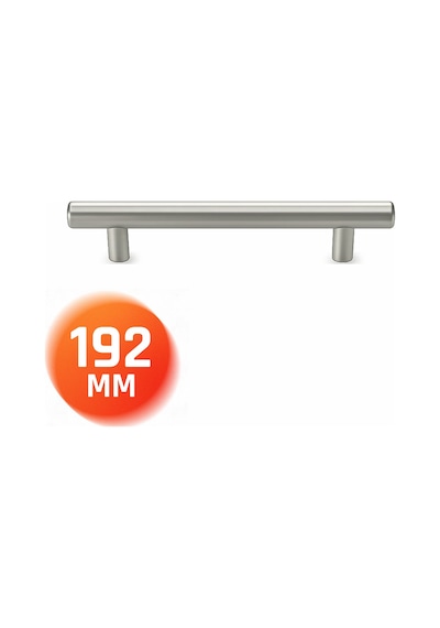 Metal Mobilya Kulbu Mutfak Çekmece Dolap Dolabı Kulpu Kulpları İnox 192 Mm