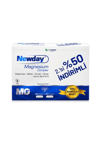 Newday Magnezyum Complex Kofre 2 X 60 Kapsül