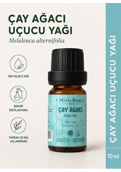 Minia Bahçe Bitki Ve Sanat Atölyesi Saf ve Katkısız Bitkisel Uçucu Çay Ağacı Yağı 10 ML