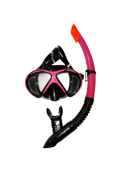 51701-T-BFS PEMBE SİYAH MASKE ŞNORKEL SET