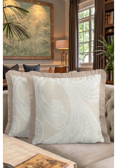 Zarif Damask Motif Lüx Saçaklı Yastık Kılıfı-krem Bej Altın Renkli Klasik Püsküllü Kırlent Kılıfı Doygun Deniz İndigo Zarif Damask Motif Lüx Saçaklı Yastık Kılıfı-krem Bej Altın Renkli Klasik Püsküllü Kırlent Kılıfı Doygun Deniz İndigo