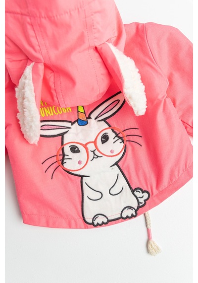 Babymod Babymodunicorn Işlemeli Içi Peluş Neon Pembe Kız Bebek Mont