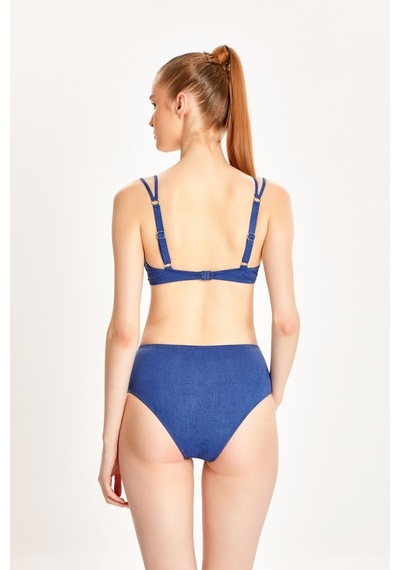 Too Salty Swimwear Kadın Mavi Kot Görünümlü Büzgülü Balenli Toparlayıcı Yüksek Bel Bikini Takımı 24s102st Mavi Kot Too Salty Swimwear Kadın Mavi Kot Görünümlü Büzgülü Balenli Toparlayıcı Yüksek Bel Bikini Takımı 24s102st Mavi Kot