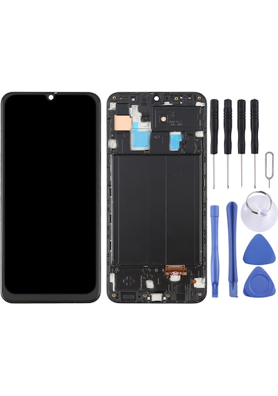 Samsung Uyumlu Galaxy Sm-a505 A50 Ekran Lcd Full Çıtalı Oled