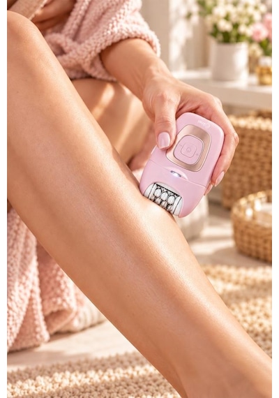 Kiwi Kep-6819 Şarjlı Epilasyon Cihazı Pembe 18 Cımbız Lcd Ekran Led Aydınlatma