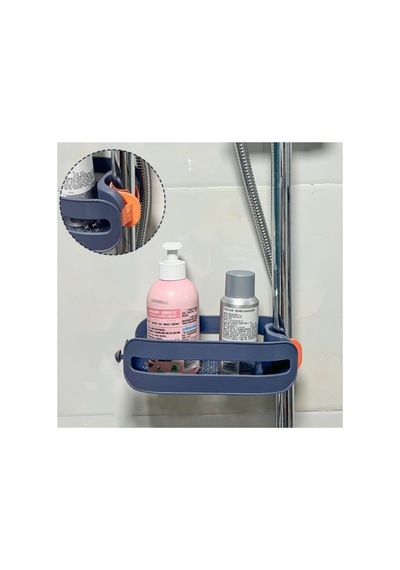 Buççin Online Mağaza Şampuanlık Sabunluk Süngerlik Banyo Mutfak Düzenleyici Askılı Ayarlanabilir Vakumlu Organizer Kapaks Çok Renkli