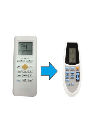 Midea Rg70a/bgef İle Uyumlu Klima Kumandası-resimde Sağdaki Gönderilir