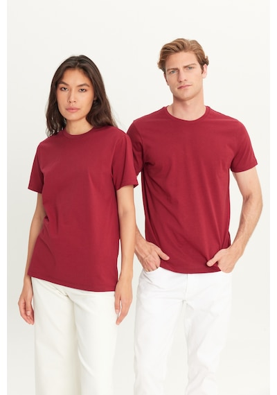 AC&Co / Altınyıldız Classics 4A4800000001BRDXS Slim Fit Bisiklet Yaka Kısa Kol Pamuklu Erkek Tişört Bordo