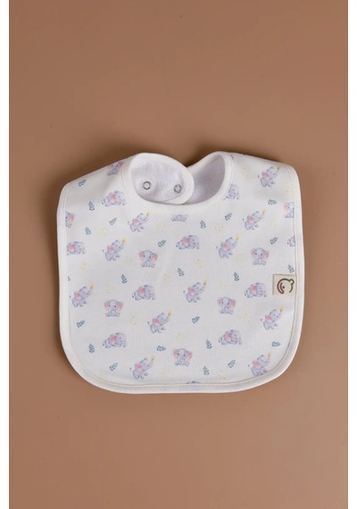 E&f Store Sıvı Geçirmez Mama Önlüğü - Sevimli Fil Çok Renkli